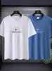 Camiseta Nueva de Verano 2025 para Hombre Holgada Cuello Redondo Talla Grande Americana de Media Manga Manga Corta Top Casual Tendencia