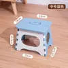 Taburete plegable de plástico para uso doméstico, resistente y duradero, taburete pequeño para niños, silla apilable portátil nueva, personalizable