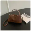Bolso de gamuza para mujer, nueva colección de otoño 2026, estilo retro, adecuado para ir al trabajo, elegante bolso de hombro y bolso cruzado