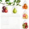 Sacos com Cordão de Malha Respirável Verde para Proteção de Frutas, à Prova de Insetos e Pássaros, Em Estoque na Fábrica, Podem Ser Compactados a Vácuo para Embalagem