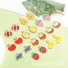 Frutas de Verano Granada Coco Uva Manzana Durian Fresa Accesorios de Aleación de Zinc Collar Llave Joyería