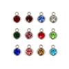 Colgante de Piedra Natal Multicolor Pulsera DIY Cadena de Cintura Accesorios de Joyería Piedra Natal Piedra Natal Diamante Colgante Pequeño