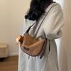 Bolso Bandolera Retro Mate para Mujer 2026 Nuevo Estilo Otoño e Invierno Gran Capacidad Gama Alta Nicho Bolso Hombro Tipo Empanada