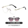 Nuevas Gafas Magnéticas TR90 Sin Marco para Mujer Gafas de Sol Polarizadas Gafas Anti-luz Azul con 7107
