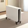 Mesa de comedor plegable para el hogar, mesa rectangular de cocina simple y moderna con ruedas, adecuada para apartamentos pequeños y viviendas de alquiler