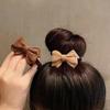 Cuerda para el Cabello con Lazo de Estilo Coreano para Mujer, Elegante, Sencilla, Banda para el Cabello, Lindo Anillo para el Cabello de Felpa, Accesorios para el Cabello con Bola de Celebridad de Internet