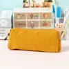 Estuche de Pana Retro de Color Sólido, Bolsa de Papelería Artística y Sencilla, Bolsa de Almacenamiento para Estudiantes de Secundaria, Caja de Papelería, Venta al por Mayor Personalizada