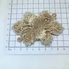 Sapatos e Chapéus Femininos, Roupas Infantis, Acessórios de Vestuário Atacado, Adesivos de Tecido em Formato de Orquídea com Strass de Cristal Multicor, Senso DIY