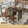 Juego de Mesa y Sillas de Balcón para Té, Mesa Giratoria de Caucho para Té, Mesa Móvil Pequeña de Madera Maciza para Preparar Té en Casa, Mesa de Té Kung Fu
