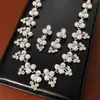 Conjunto de Duas Peças de Colar e Brincos Moda Transfronteiriça Europeia e Americana Luxo Leve Acessórios de Casamento para Noivas Conjunto de Vestido para Mulheres Atacado Yiwu
