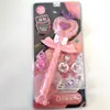 Varinha Mágica Infantil Transfronteiriça Luminosa com Música e Coroa Conjunto para Menina Princesa Exquisitos Desenhos Animados Acessórios de Cabelo Brinquedos de Presente
