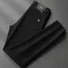 Jeans Tencel blancos de alta gama de marca francesa para hombre, corte slim, pantalones largos casuales, elásticos, nuevo modelo de verano