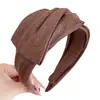 Diadema Exquisita Maillard de Ala Ancha y Corona Alta para Mujer, Nueva Diadema de Otoño 2026, Accesorio para el Cabello de Uso Diario de Alta Gama