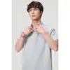 ANSWER ME Camiseta Retro Estilo Chinês Original Falsa de Duas Peças com Gola Reversível para Homens, Solta Casual Tendência de Manga Curta POLO16