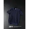 Camisa polo de tricô de manga curta masculina lapela gola V listrada estilo old money negócios verão atacado de fábrica transfronteiriço
