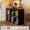 Estantería Contra Pared Madera Maciza Integrada de Pie Estante de Almacenamiento Combinación de Gabinetes Gabinete de Exhibición para el Hogar Gabinete Vertical de Malla Multicapa Rejilla Cuadrada
