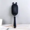 Nuevo Cojín de Aire Peine de Bolsa de Aire Peine de Masaje Peine para Cabello Rizado Orejas de Conejo Oso Peine Negro 01 Mango