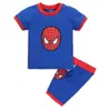 Traje de Manga Corta para Niños Algodón Ropa de Verano para Niña Camiseta para Niño Bebé Ropa de Bebé Ropa Infantil Estilo Coreano Hombre Araña Hombre