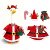 Fantasia de Ganso para Varanda Transfronteiriça Roupa de Ganso de Natal Chapéu de Boneco de Neve Cachecol Fantasia de Ganso de Gramado Adequado para Estátuas de 23 Polegadas