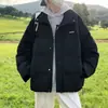 Jaqueta Parka Casual Versátil Grossa de Manga Longa Quente para Outono e Inverno para Adolescentes, Casaco Casual Versátil de Algodão Masculino