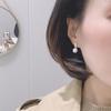 Brincos de pérolas de água doce de 9-11 mm, redondos, fortes, leves, brincos de pérolas francesas elegantes, moda versátil para mulheres