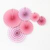 Abanico de papel con flores al por mayor, 6 unidades, para cumpleaños, bodas, decoración de habitaciones, fondo de pantalla, flor, abanico, origami, producto de atmósfera