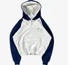 Estilo casual Harajuku nuevo sudadera deportiva para hombre y mujer, otoño e invierno casual con capucha raglán bloques de color chaqueta top venta al por mayor