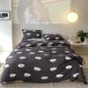 Set de cuatro piezas de algodón tejido Clase A con estampado de dibujos animados lindos Algodón Algodón Suave Agradable a la piel Dormir desnudo Ropa de cama para las cuatro estaciones