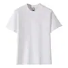 Camiseta de Algodón Pesado de Verano Simple Versátil Cuello Redondo Manga Corta Estilo Pareja