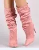 Botas de salto alto pontudas de cano médio de comércio exterior novas para outono e inverno de 2017 desejo salto stiletto AliExpress