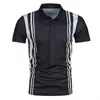 Polo informal de verano con estampado 3D para hombre, manga corta y solapa