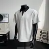 Camisa Polo Falsa de Duas Peças de Manga Curta para Homens no Verão, Camisa com Gola Americana de Cor Contrastante, Camiseta de Meia Manga de Alta Qualidade, Bonita e Versátil