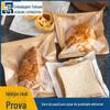 Saco para Embalagem de Pão Bagel, Saco Autovedante, Saco Pequeno Autoadesivo para Assar Torradas, Saco de Embalagem de Papel para Sanduíche de Bolo, Lanche