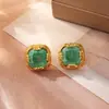 Novos Brincos de Cristal de Gelo Banhados a Ouro Retrô, Alto Padrão, Luxo Leve, Brincos Exquisitos, Design de Nicho, Brincos da Moda para Mulheres