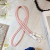 Nueva Cuerda Trenzada con Nudo para Teléfono Móvil Cruzado, Correa Lanyard, Clip Trasero Ajustable, Cuerda Anti-pérdida para Guantes de Esquí