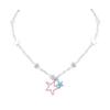 Collar en Capas de Estrella Colorida para Chica Dulce y Fresca Picante Y2K Subcultura Nicho Lujo Ligero Cadena para Clavícula Femenina Dopamina Accesorio