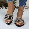 Verano Nuevo Europeo y Americano Talla Grande Sandalias y Pantuflas de Punta Abierta Moda Casual Pantuflas de Suela Blanda Combinables Pantuflas Transfronterizas