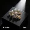 Broche de traje de alta gama, exquisita hebilla de alfiler antiexposición de lujo, exquisito alfiler de ramillete, accesorios de lujo de alta gama para mujer
