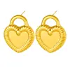 Estilo Ins Oso Huella de Perro Acero de Titanio Colgante DIY Femenino Circonita Corazón Candado Concha Acero Inoxidable Joyería Colgante Pendientes