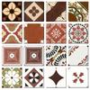 200 x 200 Marrón Rojo Caramelo Retro Azulejo Pequeño Casa de Huéspedes Baño Balcón Jardín Antideslizante Collage Azulejo de Piso