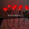 Lâmpada solar ao ar livre à prova d'água lâmpada de jardim arranjo de flores de rosas jardim villa varanda lâmpada decorativa lâmpada de gramado LED