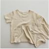 Conjunto de Pijama Infantil Fino de Algodão Puro Estilo Coreano, Roupa Íntima para Bebê, Roupas de Casa, Antiestático, Classe A, Verão