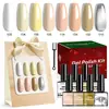 Set de Geles para Uñas Limegirl Puntas para Uñas Navidad 6 Colores Nuevo Cat Eye Nail Art Set de Geles para Uñas Barbie