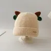 Gorro de Bebé Otoño e Invierno Estilo Coreano Lindo de Punto para Niños Invierno Niño y Niña Bebé Engrosado Cálido Lana Protección para las Orejas