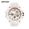 Sanda nuevo 3133 moda hombre estudiante joven reloj electrónico impermeable multifunción reloj venta al por mayor