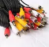 Cable 3rca a 3rca Cable AV tres a tres cable de audio video 1.5 m cobre TV decodificador Cable