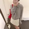 2026 Nuevo Suéter Corto de Color Sólido Calado para Mujer Top de Manga Corta Combinado con Cárdigan de Punto de Estilo Suave para Mujer Manga Larga