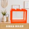 Cubo de Bloques de Construcción Pecera Pequeña Pecera Micro Ecológica Pecera Ornamental Caja para Peces Bola de Algas Caja para Reptiles Pecera Pequeña Creativa