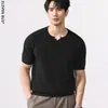 Estilo Riqueza Antigua Prendas de Punto Camiseta de Manga Corta para Hombre Verano Nuevo Retro Japonés Jersey Versátil Camiseta Moda Masculina