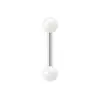 Nuevos Anillos de Lengua con Bola Blancos y Negros para Comercio Electrónico Transfronterizo, Joyería de Acero Inoxidable para Piercings, Venta al por Mayor desde Fabricante, en Stock